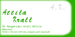 attila krall business card